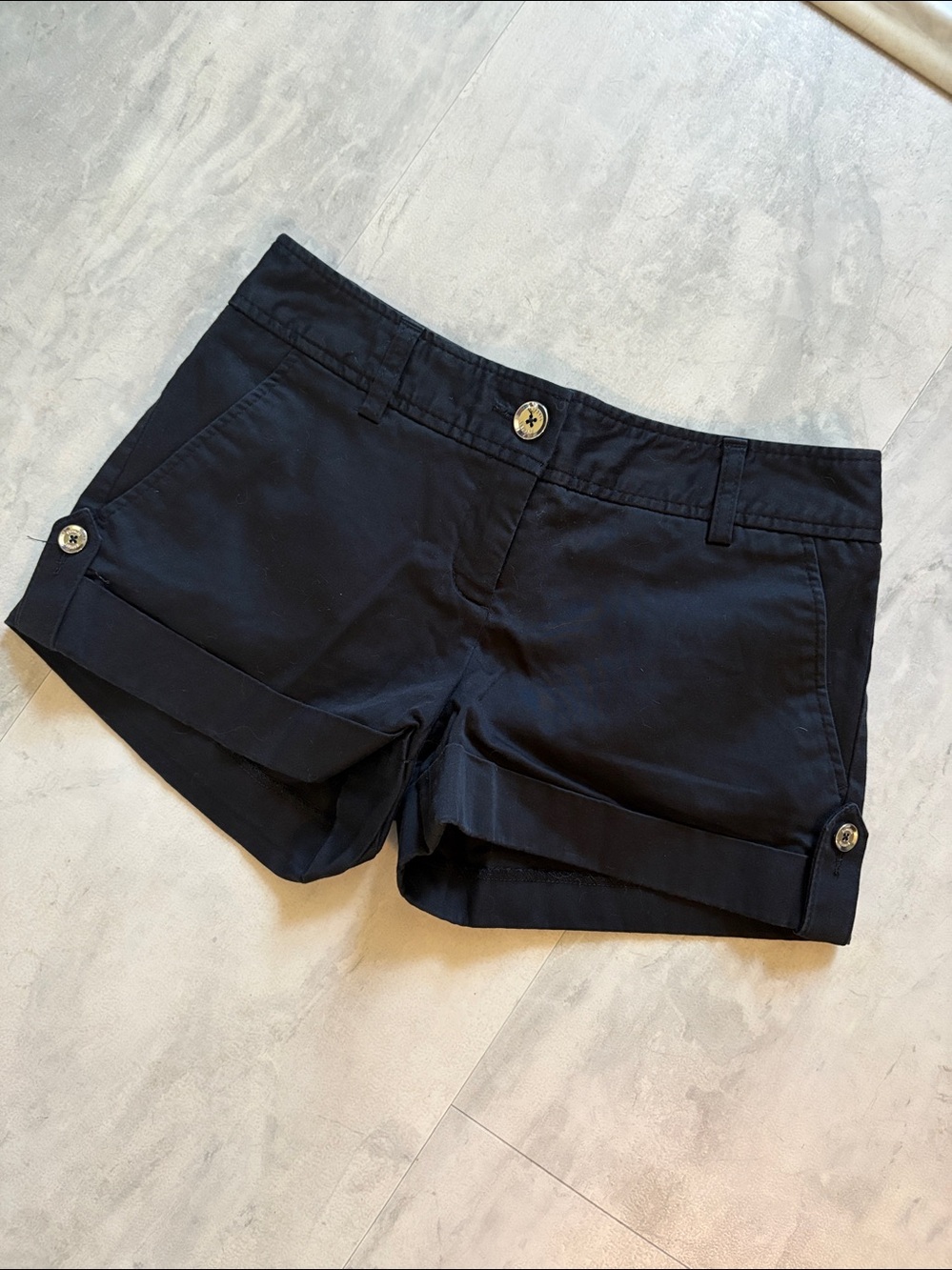 Express Design Studio  shorts   short shorts  Black /silver Button Detail cuffs